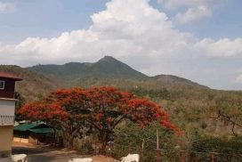 Mt Popa, seen from afar