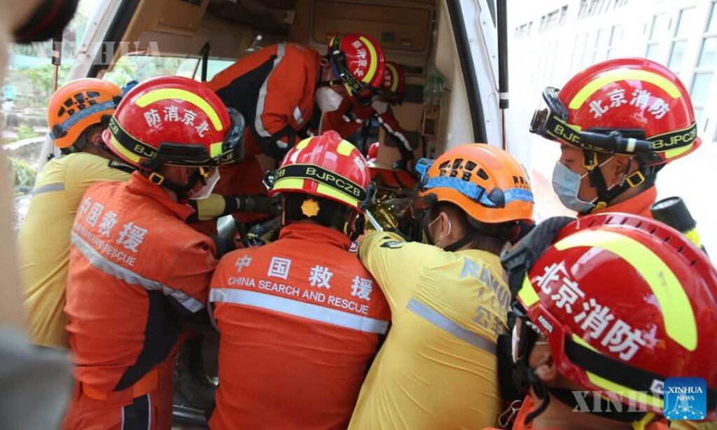 Chinese rescue team saved 4 alive overnight in Mandalay - Global New ...