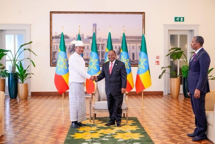 U Aung Min Oo presents Credentials to President of Federal Democratic ...